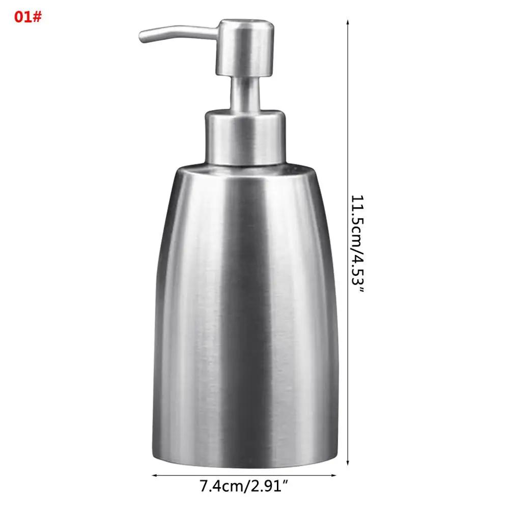 Stainless Steel Foam Bottle Container Shampoo Lotion Dispenser Soap Pump Case - Цвет: 01