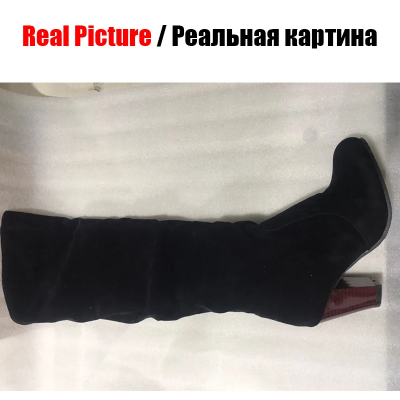 DoraTasia/Большие размеры 34 43 женские сапоги выше колена Винтажная обувь на не