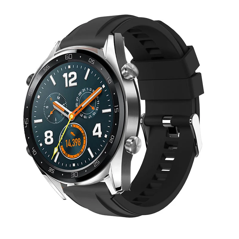 22 мм браслет для huawei Watch GT ремешок силиконовый Wrisrband для huawei GT Watch Band/Magic для Xiaomi Amazfit Stratos 2/Pace 1