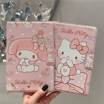 

Hello Kitty iPad Case For iPad 2 3 4 Mini 1 2 3 4 5 Air 1 2 10.5 Pro 9.7 10.5 2017 2018 Leather Filp Tablet PC Cover
