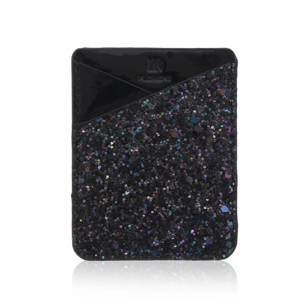 New Adhesive Sticker Back Cover Credit Card Holder Bag Case Pouch For Cell Phone Women Men ID Bus Card Key Wallet Purse