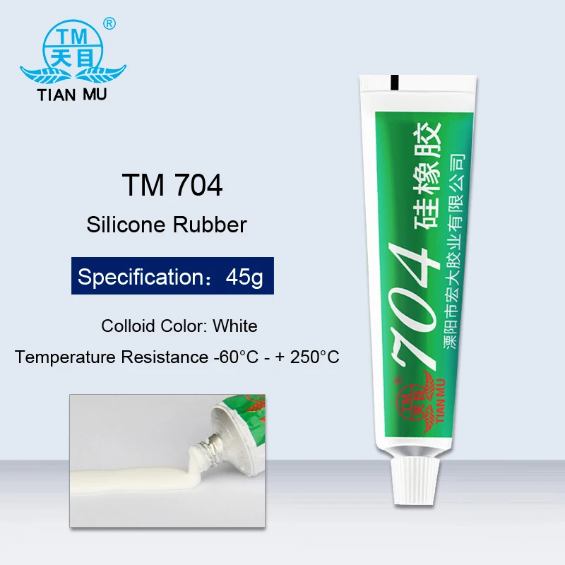 

1PCS 704 White Silicone Rubber Sealant High Temperature Resistant Insulation Waterproof Glue Electronic Hardware Glass Sealant