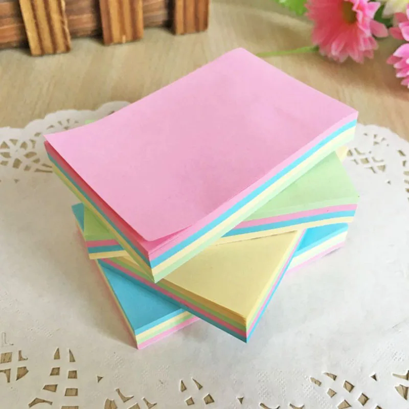 

1 Pcs Hot Sale Pure Color Square Sticky Notes Memo Pad Paper Sticker Notepad Gift Stationery Escolar Papelaria
