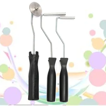 

Aluminum Alloy Fiberglass Roller Set Fiberglass Bubble Laminating Roller w/ ABS Handle for GRP FRP Resin Work