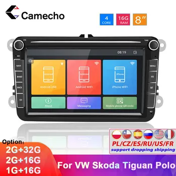 

Camecho Andorid 8.1 2 Din Car Auto Audio GPS WiFi DVD Car Radio Multimedia MP5 Player for Volkswagen Seat/Skoda/Passat/Golf/Polo