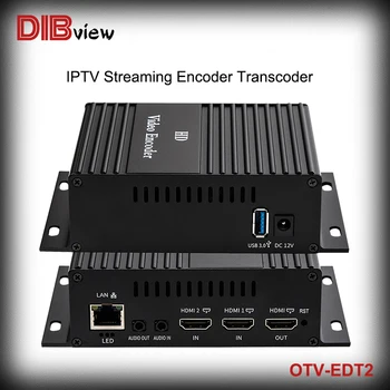 Dibview OTV-EDT2 DTV IPTV ProVideo SRT RTMP HLS HDMI Streaming Media Encoder 4K Decoder IP Transcoder for Youtube Facebook