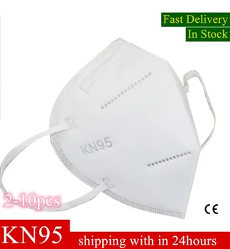

Meltblown fabric 2pcs KN95 Masks Non-woven Meltblown fabric 5 layers Anti-dust Mouth Adult Ear Filter KN95 Masks CE