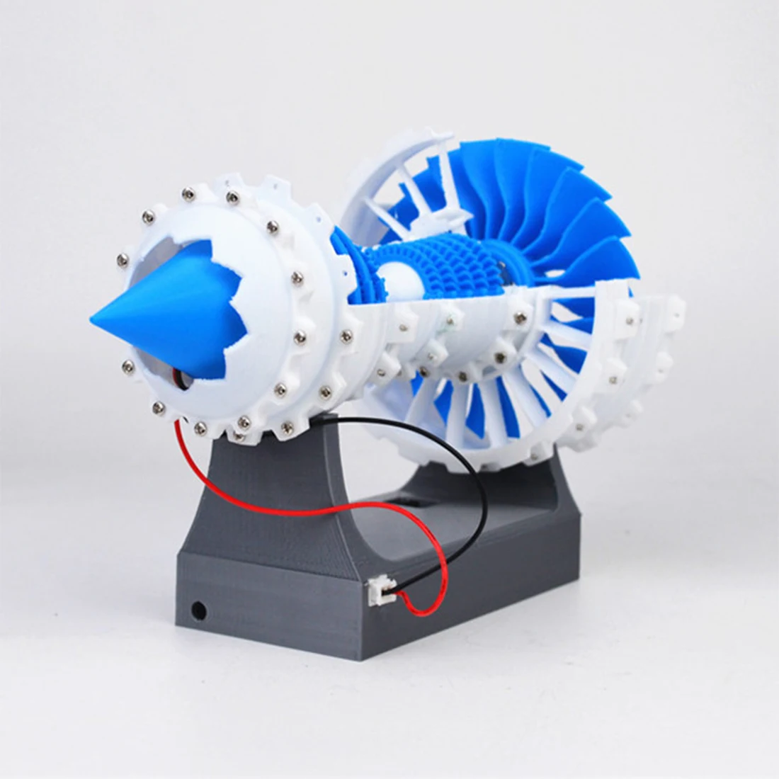 3D печатных Aero Engine Модель турбореактивный двигатель модель DIY шток двигателя игрушки с Батарея коробка-двигателя постоянного/обычные