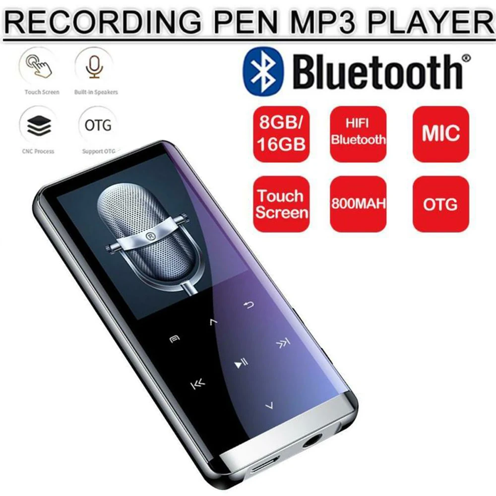 Без потерь mp3-плеер HIFI MP4 Bluetooth музыка запись голоса цинковый сплав