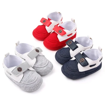 

2020 Baby Boys Girls Shoes Cotton Solid Color PU Leater Shoe Sneaker Anti-slip Soft Sole For 0-18M