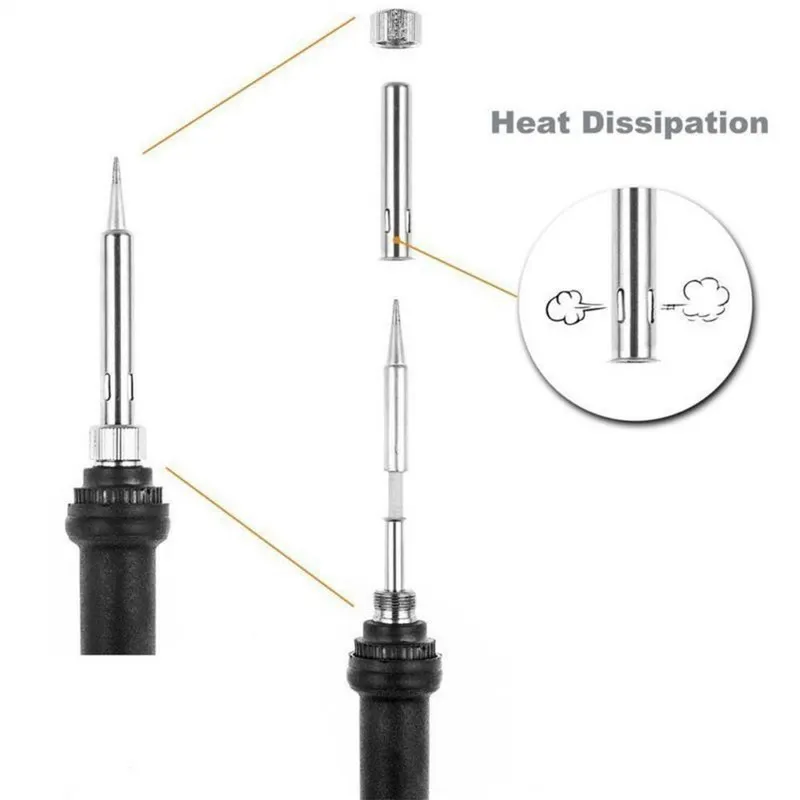 60 Вт Электрический паяльник пистолет с 5 шт. паяльным наконечником сварочные факелы Регулируемая температура Ремонт набор инструментов 110 В/220 В