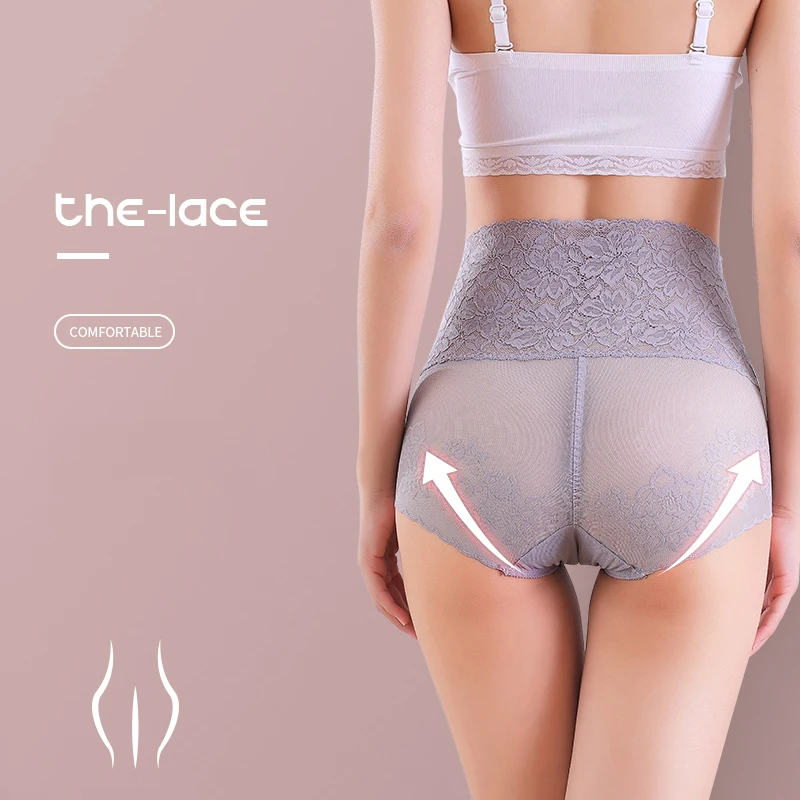 High Waist Cotton Women Panties Body Slimming Underwear Sexy Ladies Briefs Breathable  Panty Solid Underpants Female Lingerie - AliExpress