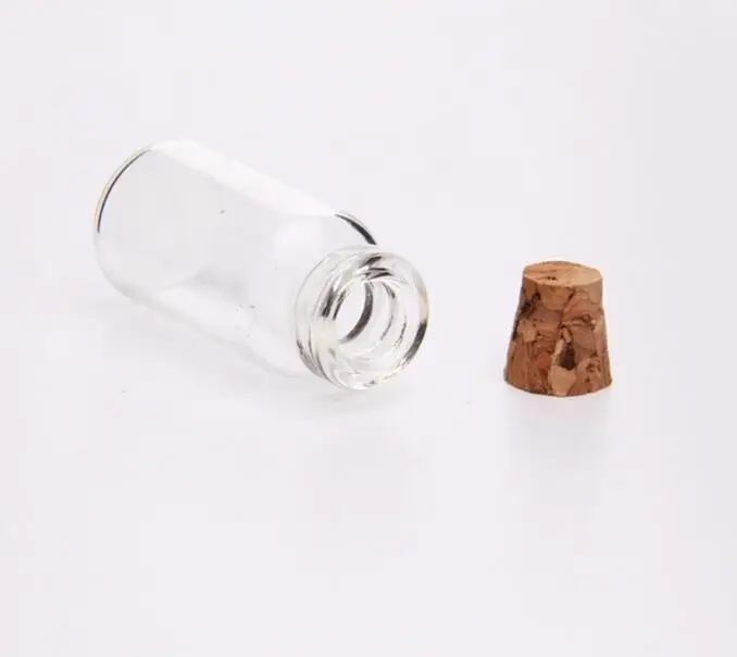 10PCS 16*35mm 2ml Small Drift Bottle Glass Jars Decor DIY Container Mini Message Vials Ornaments Cork Stopper Wishing Bottles