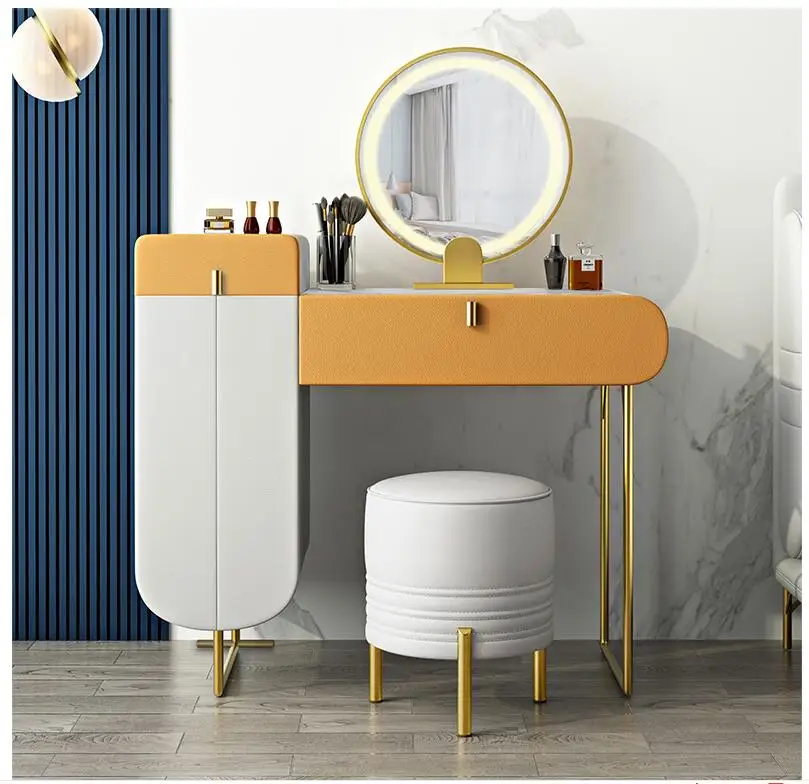 

Dressing table storage cabinet one small apartment Nordic simple modern bedroom net red high-end makeup table