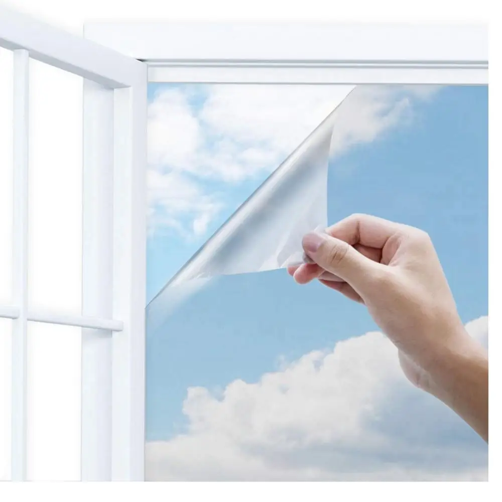 

One Way Window Film, Privacy Window Tint for Home, UV Blocking Mirror Reflective Heat Control Self-adhesive Glass Window Sticker