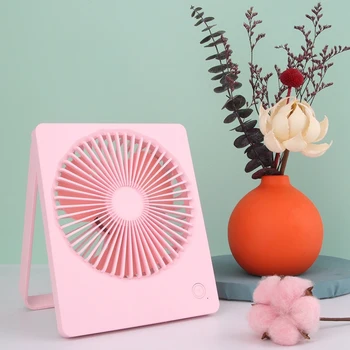 

Desktop Fan, 1200MAh Battery-Powered USB Charging Fan, Portable Mini Fan, 180 degree Vertical Rotation, Quiet, Camping Office Fa