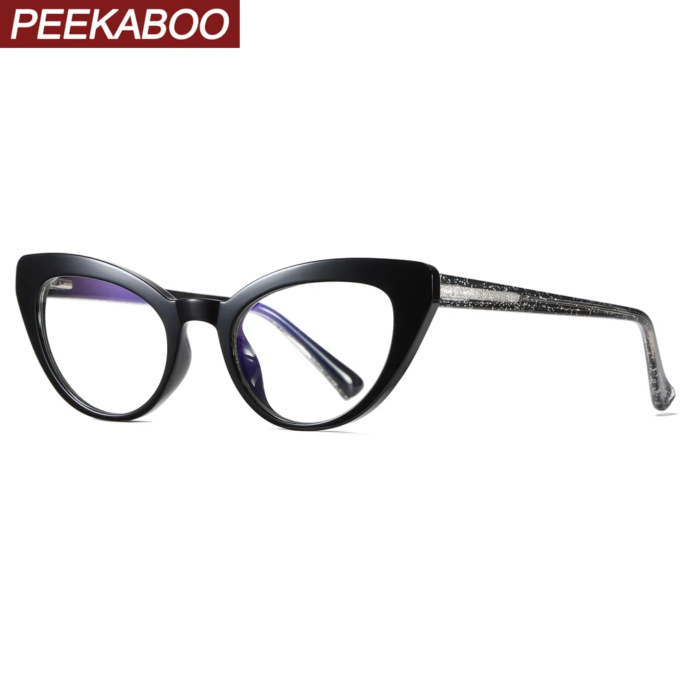 

Peekaboo blue light blocking glasses women cat eye sexy tr90 frame tablet computer eye glasses prescription gift items ladies