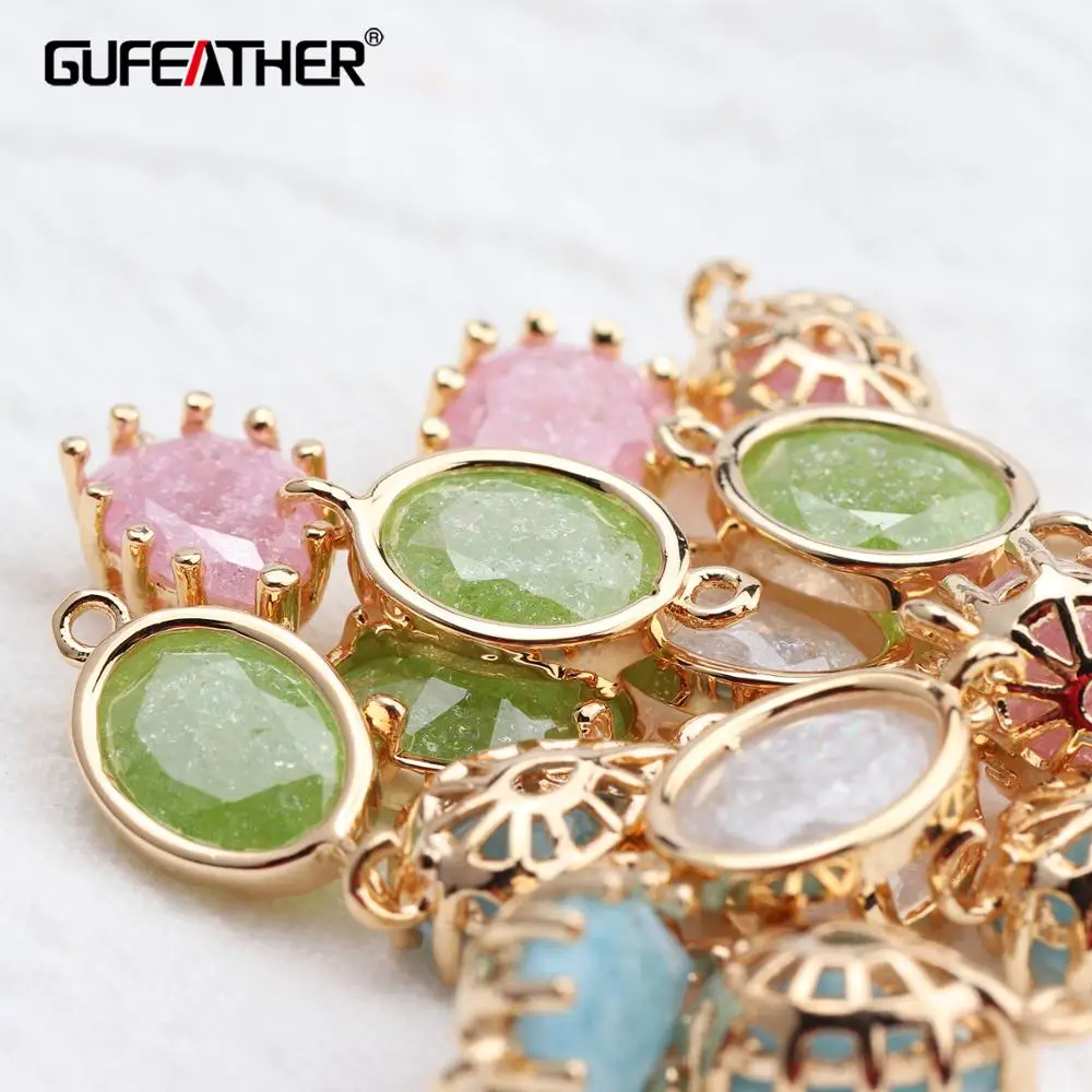 GUFEATHER M620 jewelry accessories 18k gold plated 0.3 microns diy zircon pendant jump ring earring making 10pcs/lot | Украшения и