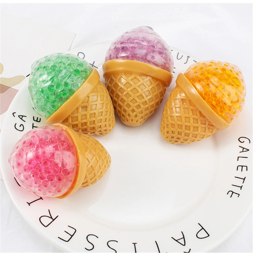 Rainbow Ice Cream Squishy Water Bead 