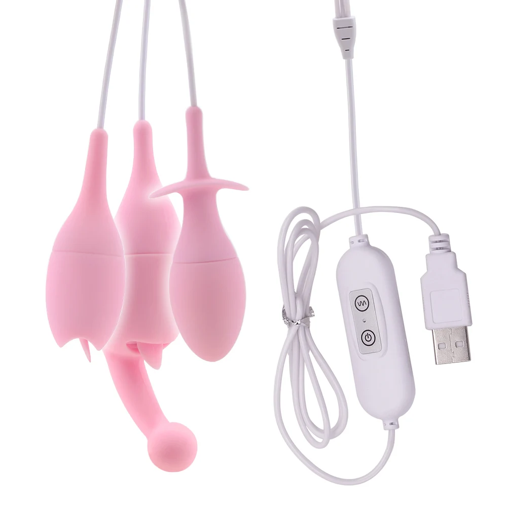 Tongvibrator met anale plug tepel clitoris stimulator massager_voghion.com