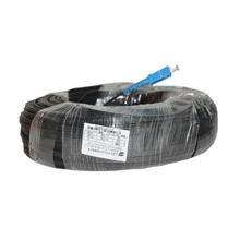 Высокое качество SC внутренний оптоволоконный кабель, FTTH SC одноядерный черный кожаный джемпер, бесплатная доставка Высокое качество SC внутренний оптоволоконный кабель, FTTH SC одноядерный черный кожаный джемпер, бесплатная доставка
