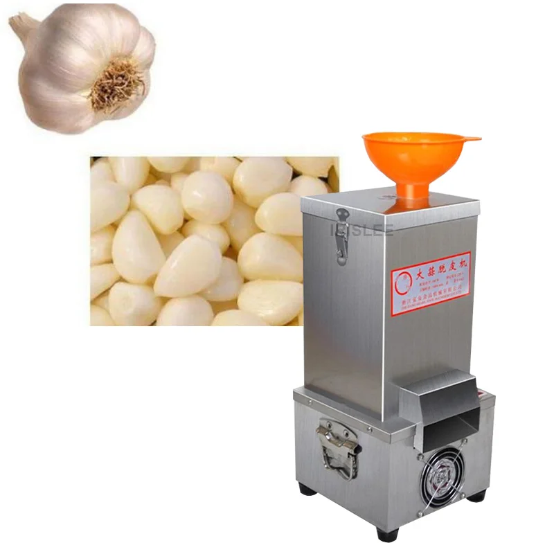 Garlic peeling machine for removing garlic clove skin