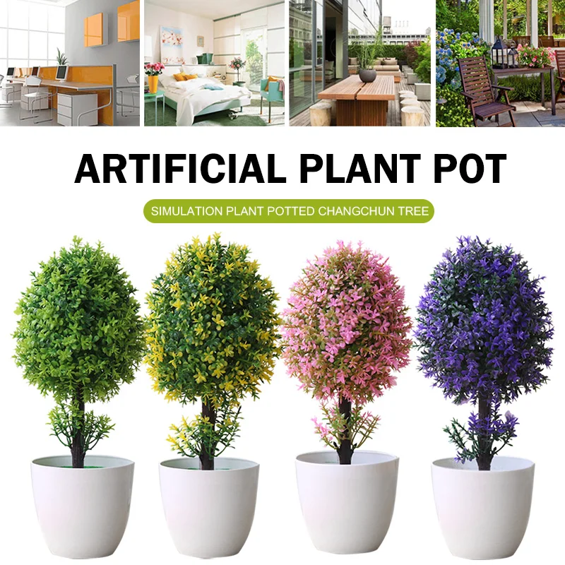 SOLEDI Evergreen дерево красивое искусственное растение DIY орнамент офисная мода имитация горшечных растений Садоводство домашний декор