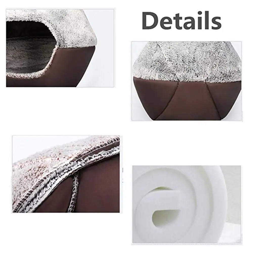 MeterMall New 2 in 1 Purpose Folding Soft Pet Cat House Sleeping Bed For Small Cat Dog Accessories