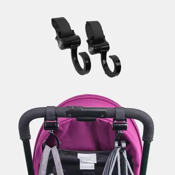 

2 Pcs/Set Baby Stroller Hooks for Hanging Diaper Bag Travel Shopping Bags K1KC