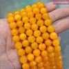 Yellow Jasper Jade Natural Stone Round Beads for Jewelry Making 15