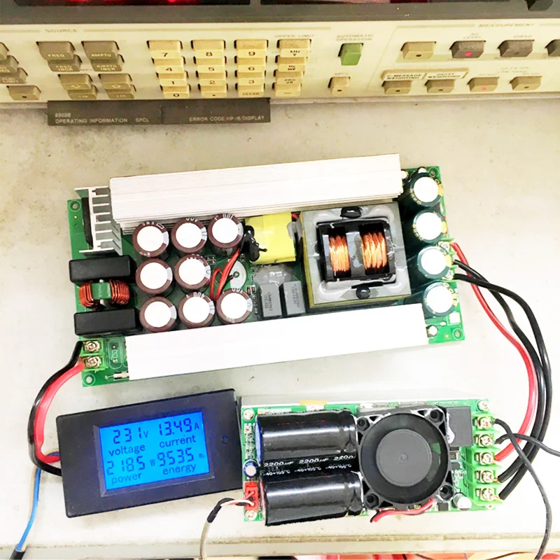 2000W High efficiency LLC soft switch Amplifier audio power supply board AC220V Input / Output 48 60 70 80 90V independent 12V