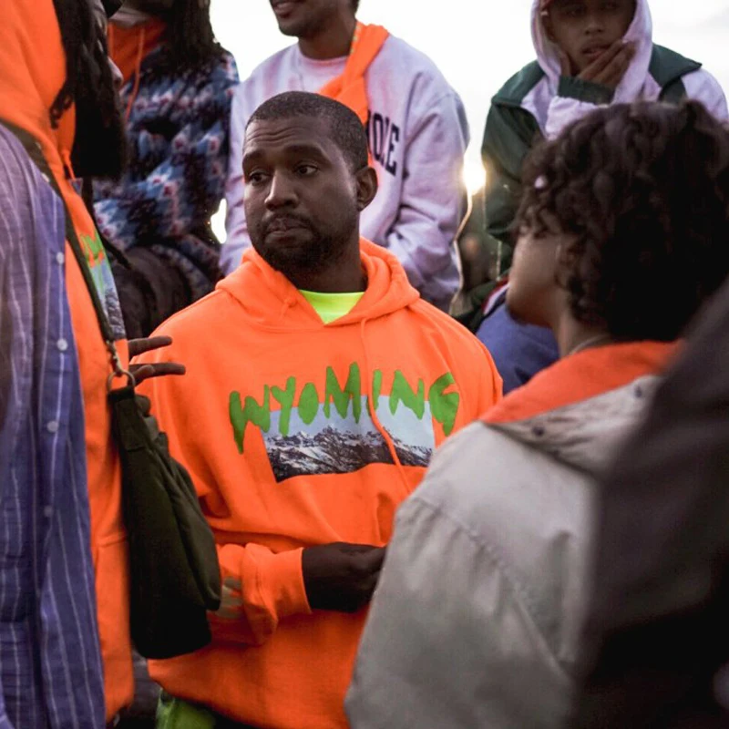 3 цвета Kanye West толстовки для мужчин и женщин WYOMING лучшее качество хлопок крепление