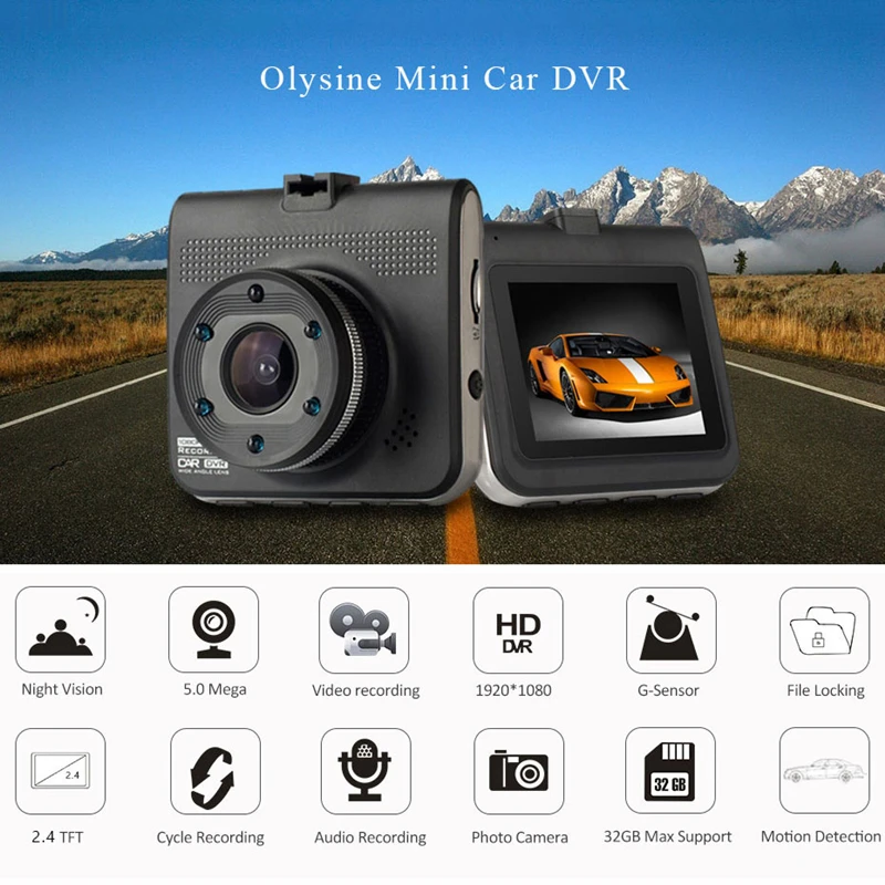 Мини Автомобильный видеорегистратор Vikewe T661 Full HD 1080P ночного видения для