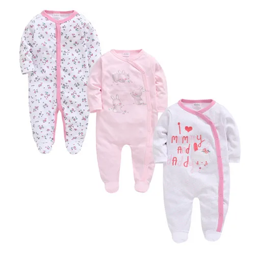 2353637 Kavkas 3 pcs/lot Baby Girls Boys Clothes Dinosaur Printing Summer Cotton Jumpsuit Newborn Rompers 0-3 m Long Sleeve Clothing - Цвет: 2353637