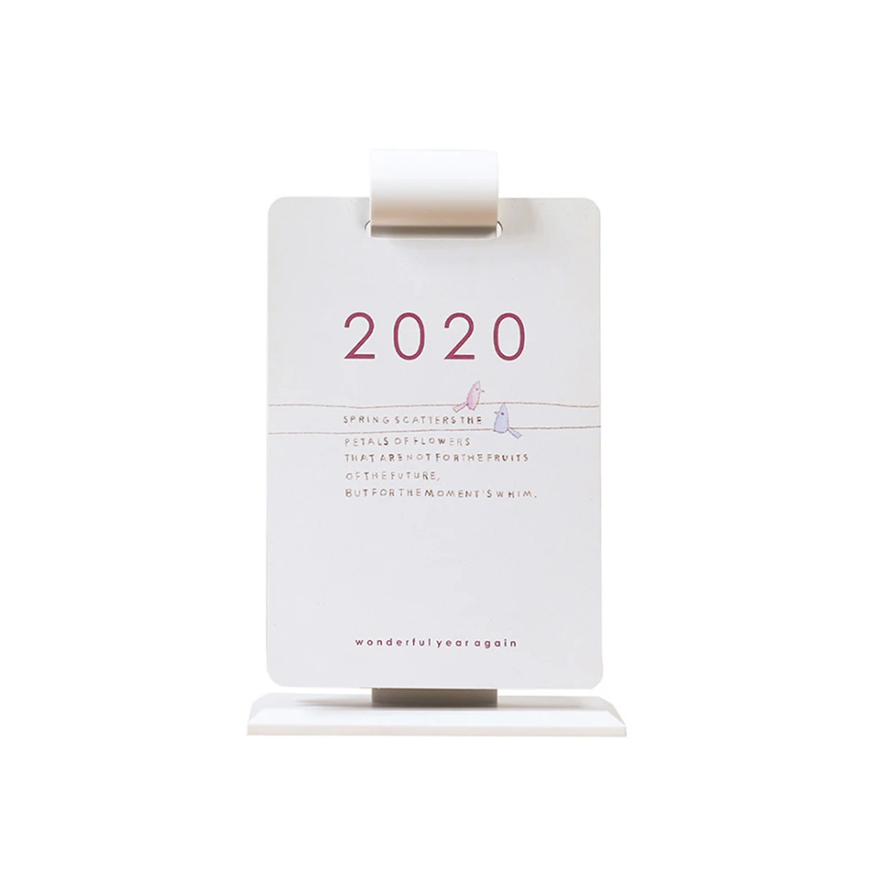 

2020 Schedule Home Office Hand Painted With Stand Desk Calendar Hanging Monthly Planner Free Standing Agenda Gift School DIY