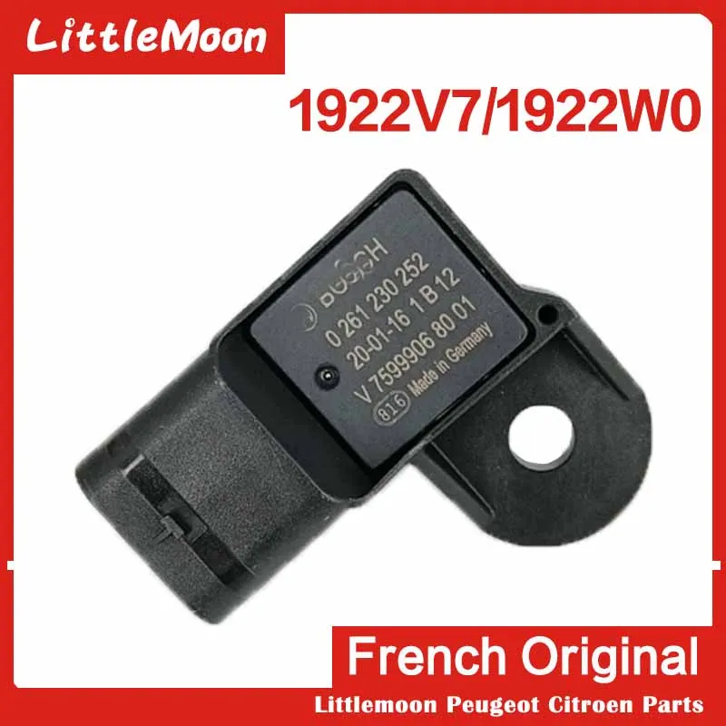 Original new intake pressure sensor Air pressure sensor 1922V7 1922W0 for Peugeot 3008 508 408 308 Citroen C3 C4 C5 1.6T