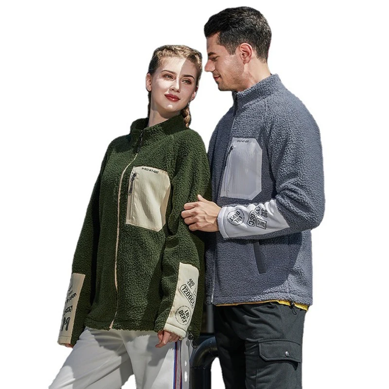 

Thick Warm Fleece Sweatshirt Mens/Women Winter Jackets And Coats Patchwork Zipper Hoodies Homme Streetwear Plus Size Clothes