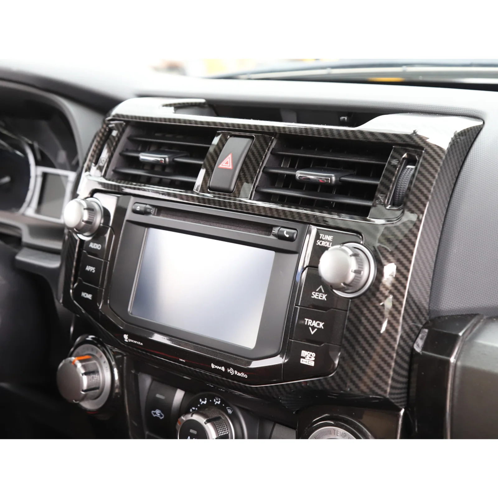Areyourshop центральной Управление навигации Панель Накладка для 4runner 2010+ центральный Управление рамки Накладка авто Запчасти