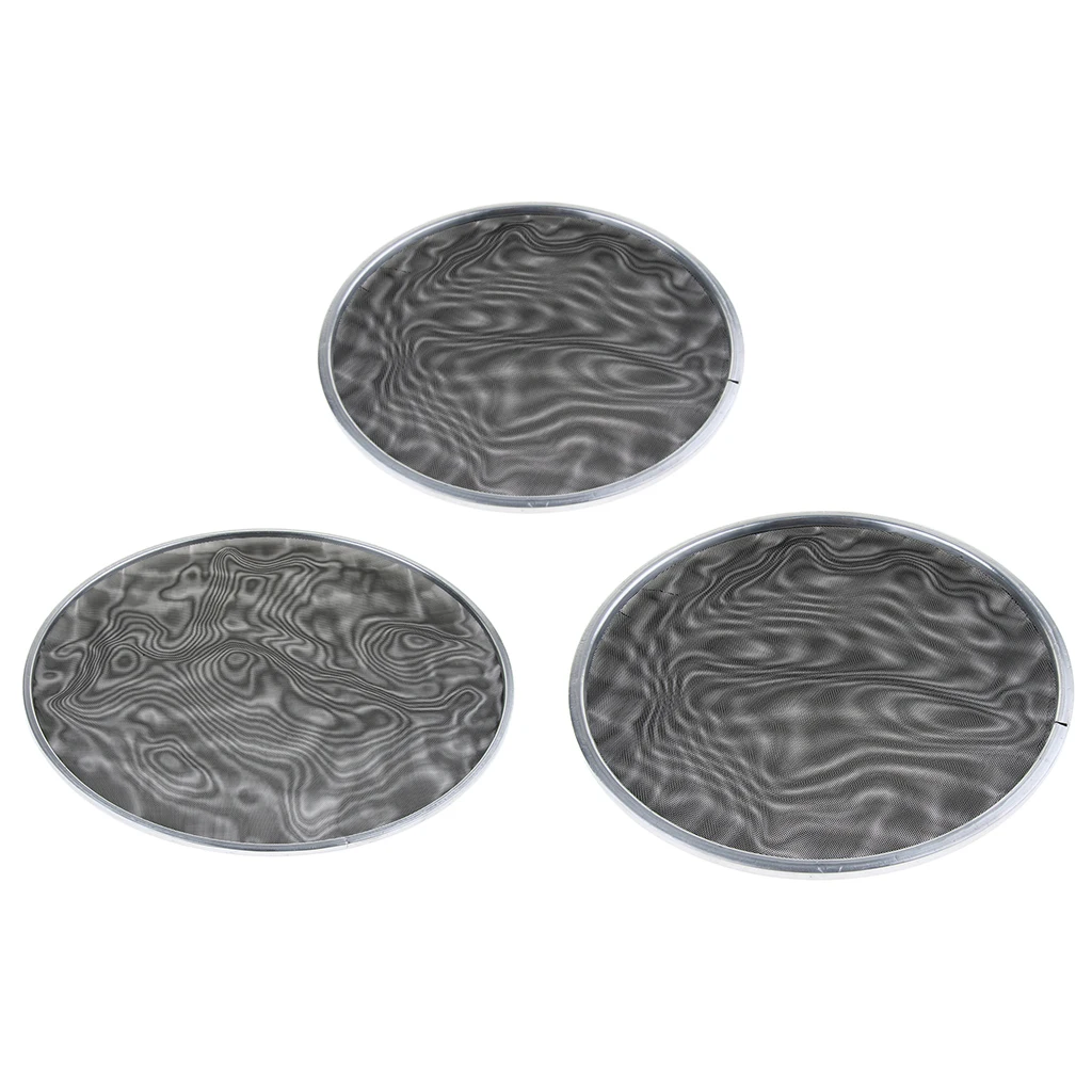 3 X Two-Ply Mesh Drum Head Set Silent Drumhead Black Bass Drum 8 10 14 Inch