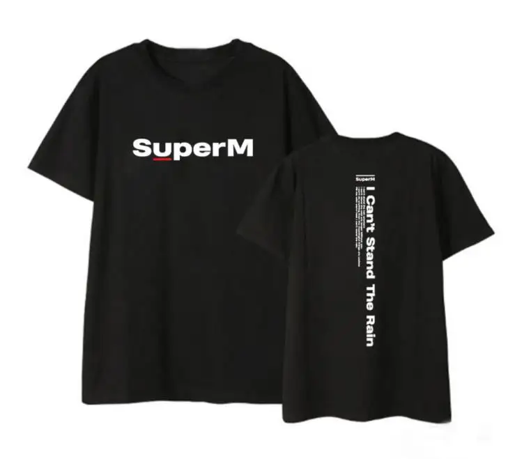 Футболка унисекс с короткими рукавами и принтом superm super m we are the future concert kpop круглым