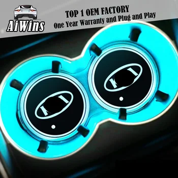 

Aiwins Car luminous coaster Cup Mat For SUZUKI Full Series car logo light Accessories Atmospherelight