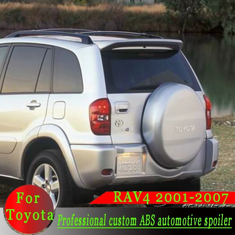 Задний спойлер из АБС-пластика для Toyota RAV4 2001-2007 белый или черный праймер цветной