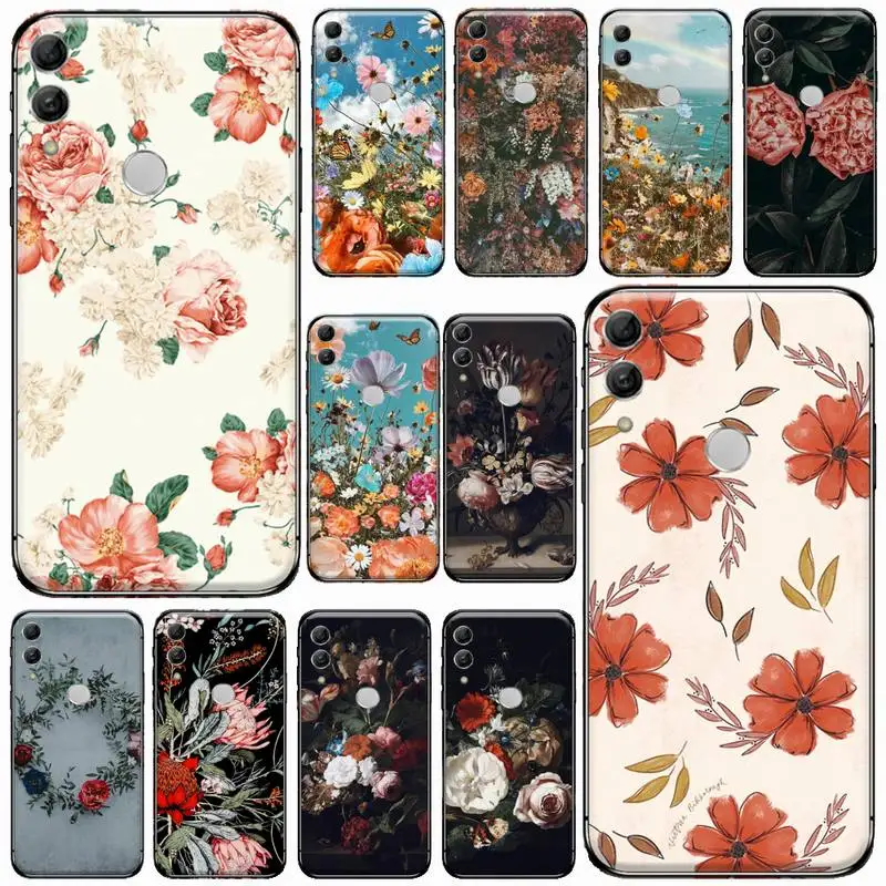

Art classical flower Phone Case For Huawei Honor 7C 7A 8X 8A 9 10 10i Lite 20 NOVA 3i 3e