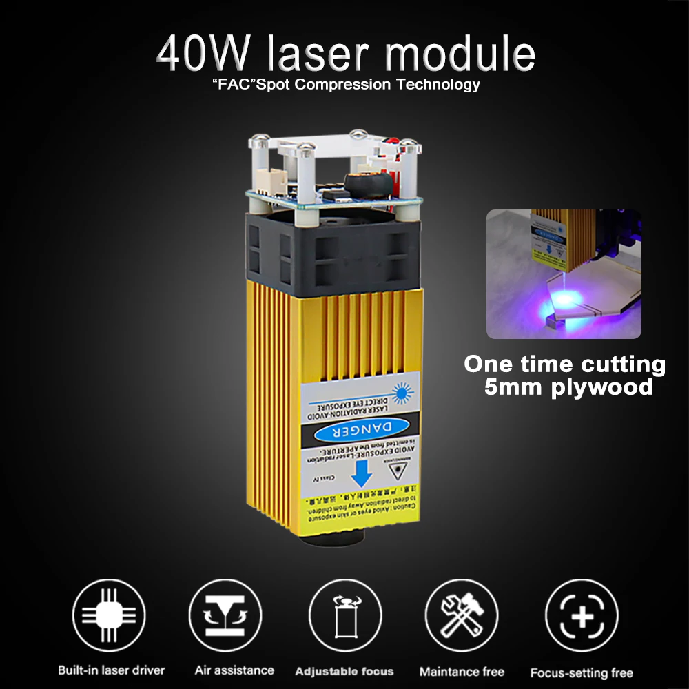 30/40/80W Laser Head Module, Diode compression spot technology, Engraving and Cutting, Mirror stainless steel engraving pellet mill for sale