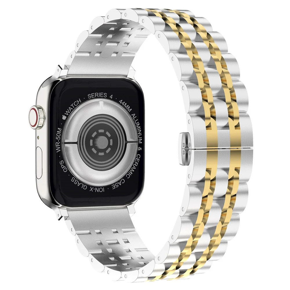 Ремешок для часов apple watch series 5, 4, 44 мм, 40 мм, ремешок из нержавеющей стали, деловой ремешок для iwatch 38 мм, 42 мм, браслет