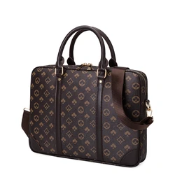 2021 New Business Briefcase Hit Color Leather Bag Handbag Men Casual Men's Bag Computer Bag Trendy Men's Diagonal Bag