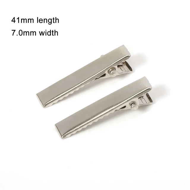 50/20pcs Metal Hair Alligator Clips 30mm/40mm/45mm/55mm/65mm/75mm/100mm Findings For DIY Jewelry Hair Style Tools Accessories 41mm
