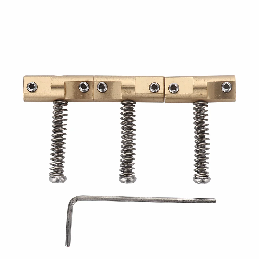 Guitar Bridge Saddles 3pcs Brass Guitar Bridge Compensated Saddle For Tele Telecaster Accessories Wilkinson guitar bridge saddle