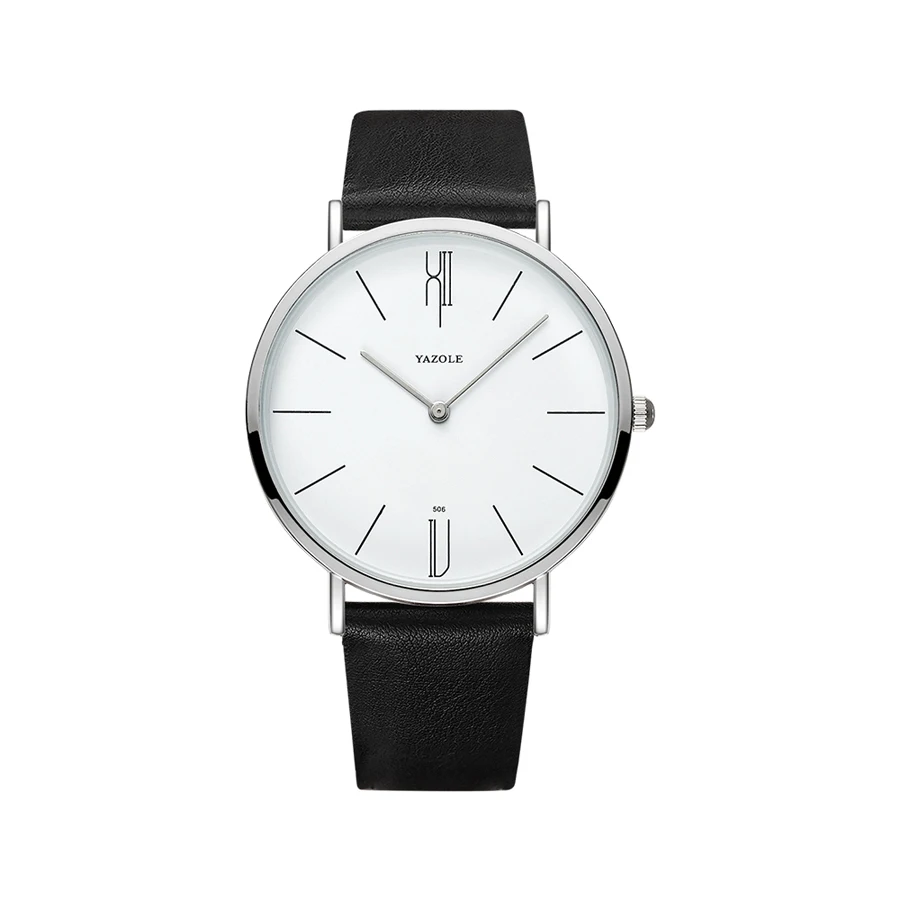 YAZOLE Top Brand Luxury Men Watch Leather Quartz Wristwatches Men's Business Watch Wristwatch Casual Clock Men Relogio Masculino 