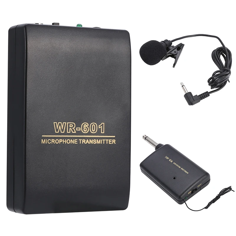 Mayitr WR601 портативный беспроводной fm передатчик приемник отворот клип на микрофон